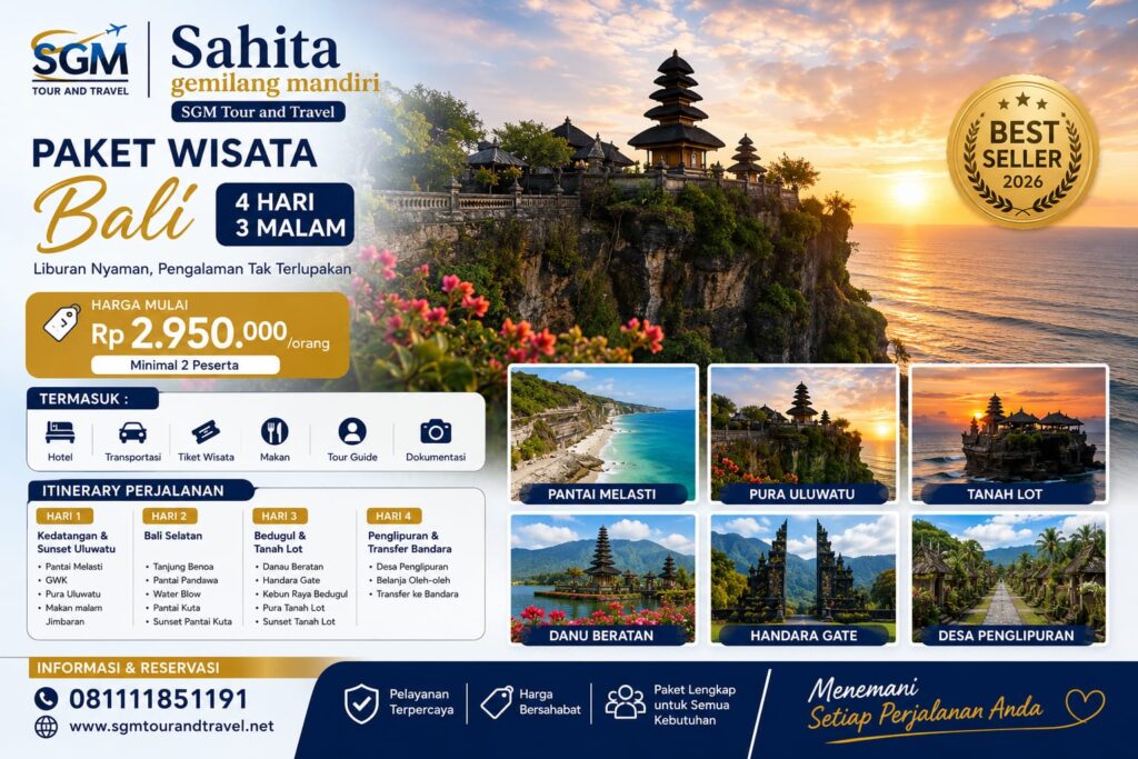 Paket Wisata Bali 4 Hari 3 Malam