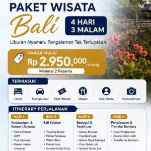 Paket Wisata Bali 4 Hari 3 Malam