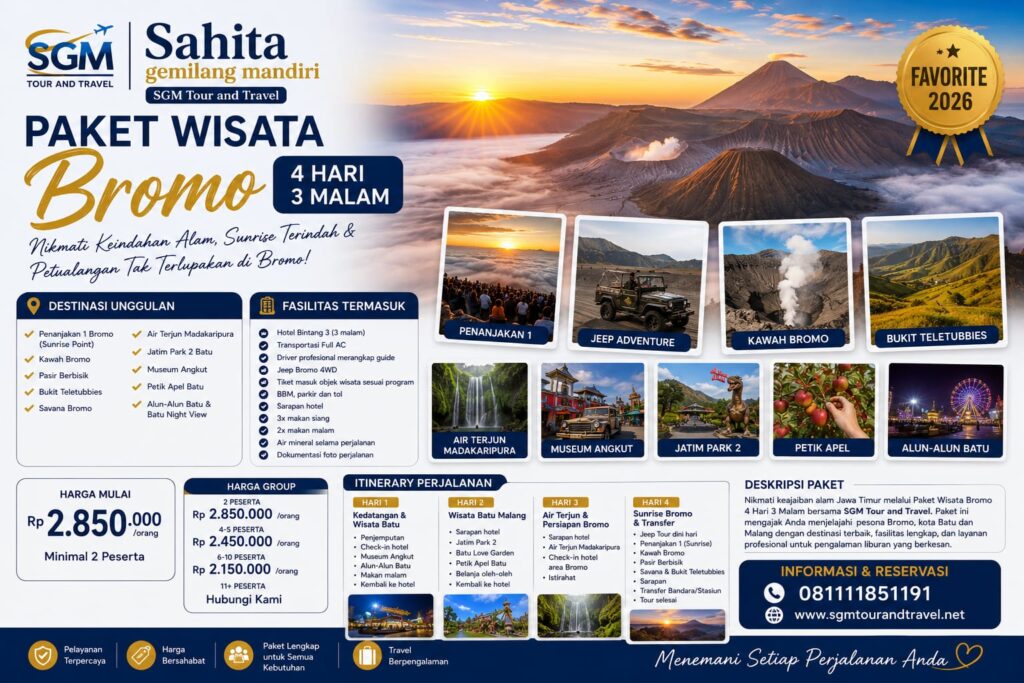 Paket Wisata Bromo 4 Hari 3 Malam