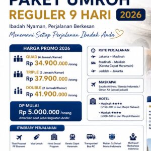 Paket Umroh Reguler 9 Hari