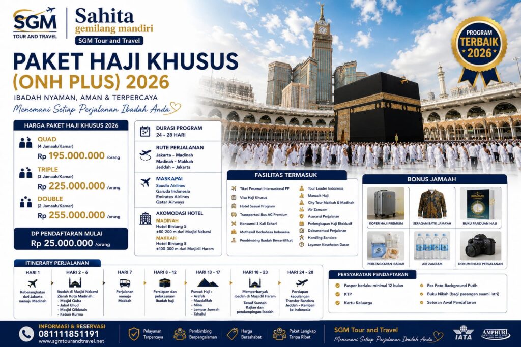 Paket Haji Khusus ONH Plus